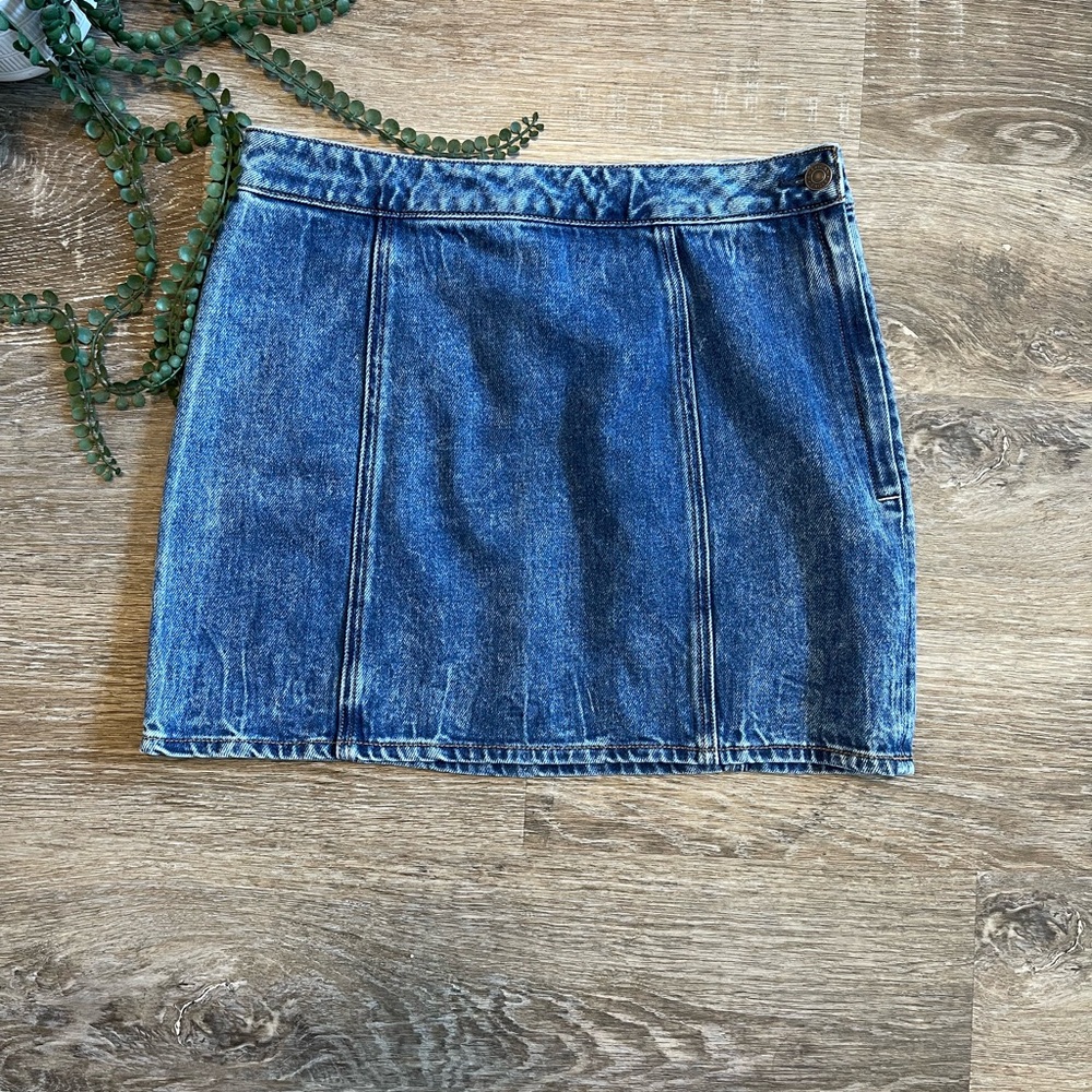American Eagle Outfitters Blue Casual Pencil Mini Skirt